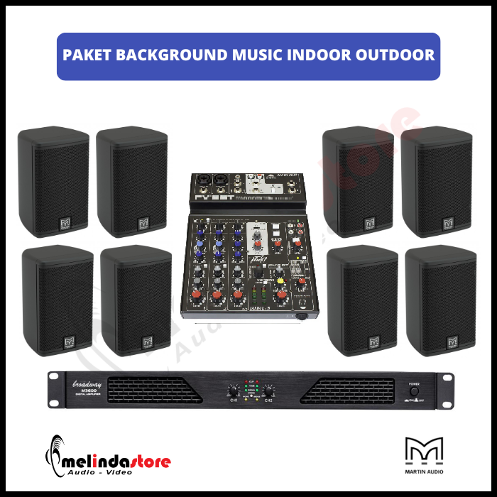 Paket Sound System Background Music Speaker Martin Audio - 8 Speaker